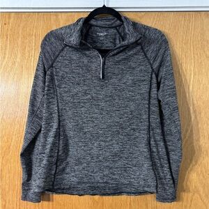 Old Navy Charcoal Heather Quarter-Zip Pullover